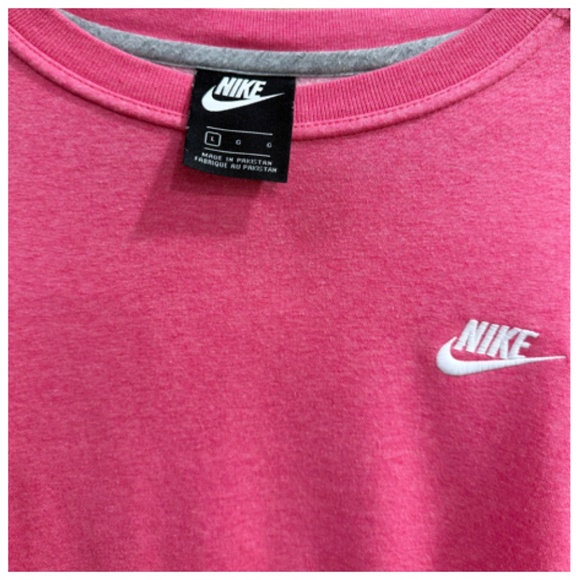 Nike Sportswear Club Fleece Women's Crew-Neck Sweatshirt Size Large Pink - Picture 5 of 5